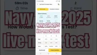 Navy SSR 2025 live mock test short #youtubeshorts#navy #viralvideo #video