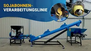 Die Linie zur Verarbeitung von Sojabohnen zu Presskuchen und &Ouml;l