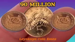 Layaknya Koin Emas | Singapore Koin 5 Cents 1995 Full Review