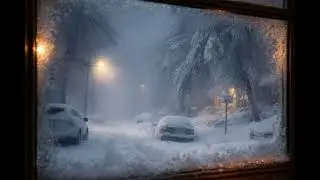 Midnight Blizzard ❄️ Powerful Snowstorm Ambience for Deep Sleep & Focus