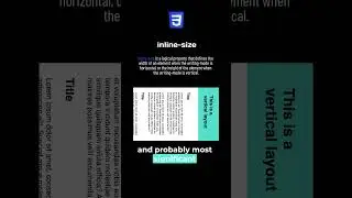 inline-size in CSS #css #coding #frontend #webdevelopment #htmlcss #webdesign