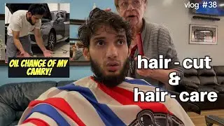 Self Care Weekend Vlog | Haircut + Desi Hair Care Tips + DIY Car Oil Change | Hyderabadi in Canada 🍁