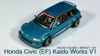 Unboxing Kaido House x MINIGT 1:64 Honda Civic (EF) Kaido Works V1 @TheOpenBox858 #56