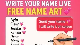 Writing my viewers name #live #name #comment #nameart #namelive #growth #viral