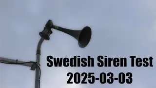 Civil Defense Siren Test In Sweden 2025-03-03 (VMA, Hesa Fredrik) | Siren Test Vlog #16