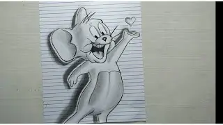 How to draw 3D drawing. cartoon character drawing (Nehal art)🤩