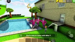 Играйте за Ника в Scary Teacher 3D Multi Miss T Clones