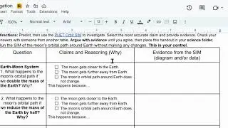Orbit SIM Investigation 1 Example