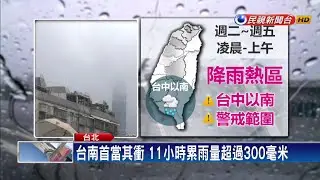 雨彈炸不停！ 中南部七縣市發布豪雨特報－民視新聞