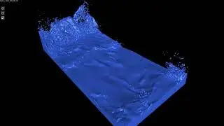 Dam break fluid simulation