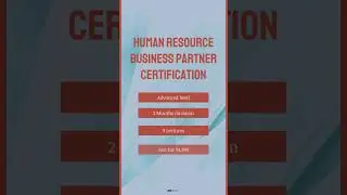 Certified HR Business Partner | For more info call us on 7037034447 or visit online.iihr.edu.in