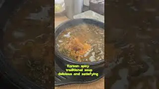 Korean spicy traditional soup delicious and satisfying #koreanfood #spicyfood