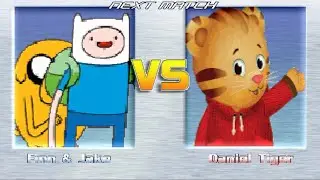 M.U.G.E.N BATTLES | Finn & Jake vs Daniel Tiger | Adventure Time vs Daniel Tiger's Neighborhood