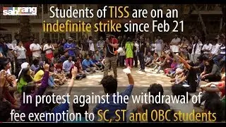 TISS students protest against fee hike and withdrawal of fee waiver