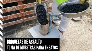 Briquetas de Asfalto -Toma de Muestras para ensayar