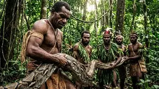Snake Hunting for Survival  Inside the Wild Life of the Korowai Tribe