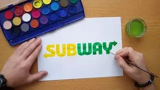 How to draw a Subway logo (Logo drawing)