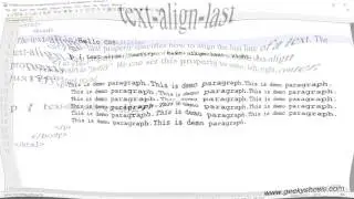 text align last in CSS (Hindi)