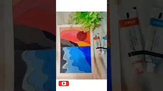 Day 1/6 Abstract Painting Challenge 🖌️🎨 #art #paintingchallenge #shorts #painting