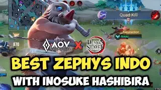 BEST ZEPHYS INDO WITH INOSUKE SKINS  INSTANT KILLS GAMEPLAY | AoV | 傳說對決 | RoV | Li&ecirc;n Qu&acirc;n Mobile