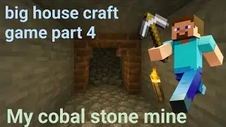 I will create a underground tunnel from my cobblestone mine to my home big house craft game part 4