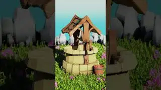 CARTOON WELL | Lowpoly animation #animation #blender #digital