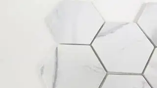 Caspian Grey Hexagon Recycled Glass Tile