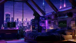 POV: It&rsquo;s 2 AM and the city is glowing 🌌 [lofi / synthwave mix]