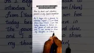 Speech introduction Lines for Any Speech Competition #shorts #speechcompetition #introduceyourself