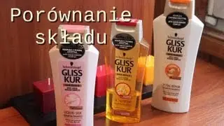 Szampony drogeryjne. Analiza i por&oacute;wnanie składu GlissKur