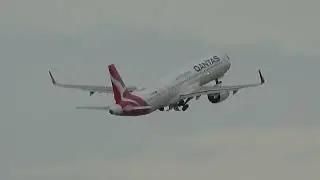 QANTAS🦘NEW A321 NEO XLR VH.OGA TAKE OFF RWY34 MELBOURNE YMML AT JULIET🦘🛫🛫🛫🛫🛫