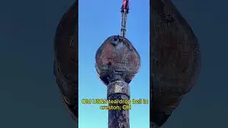 Old US&S teardrop bell at N Main St, Creston, OH #railfanning