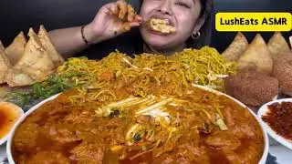 🔥Ultimate ASMR MUKBANG Feast | Spicy Goat Belly, Fried Jengkol, Creamy Butter Chicken & Desi Thali