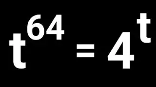 Math olympiad important question | t = ? | can you solve this math olympiad problem | exponential 