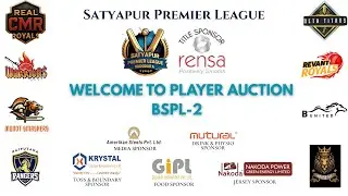LIVE PLAYER AUCTION I SATYAPUR PREMIER LEAGUE SEASON 2