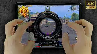 iPad Pro M2 HANDCAM 🔥 Pubg Test/ Gameplay/ ❤️ 6 Finger claw + Gyro 🔥 Smooth+120FPS