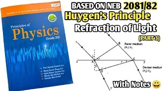 Refraction According to Wave Theory || Huygen&rsquo;s Principle in Nepali || Class 12 Physics || NEB