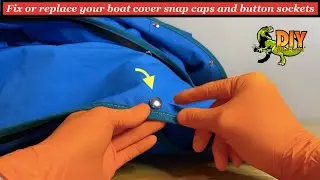 How to fix boat cover canvas button snaps cap- DIY
