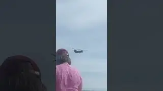 Chinook blade slap! What a sound!! #chinook #bladeslap #rafchinook #bournemouth #airshow #aviation