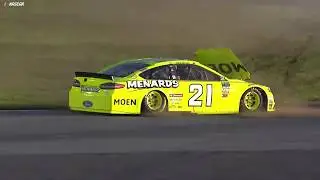 Menard goes flying sideways, lands on all four wheels