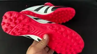 Adidas Predator Elite Foldover Tongue TF Artificial Turf Soccer Shoes - Black/White/Red