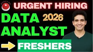 Data Analyst Jobs & Internships for Freshers 🚀 | Entry-Level Hiring 2026
