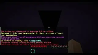 i got teloported to the limbo for the first time...