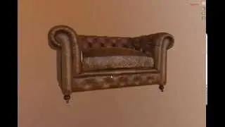 Real Time 3D Couch Rendering - Highpoly 3D Furniture Model