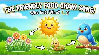 The Food Chain Song! 🦁🌿 Who Eats Who? | Science for Kids