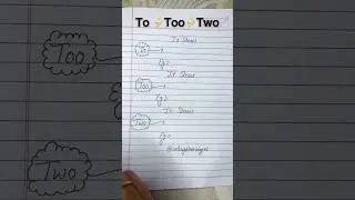 To⚡️Too⚡️Two #shorts #education #english #tips #fypシ #gk