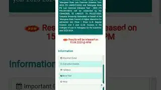 TS LAWCET RESULTS||Rank card||Release date