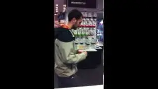 Dynamo does a magic trick at a Store