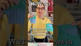 Вязание с оберткой и поворотом, укороченные ряды 🧶 Полное руководство на канале! #урокивязания