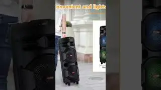 6000W Portable Wireless Karaoke Speaker System Dual 8 inch Woofer Speakers with Microphone Remote